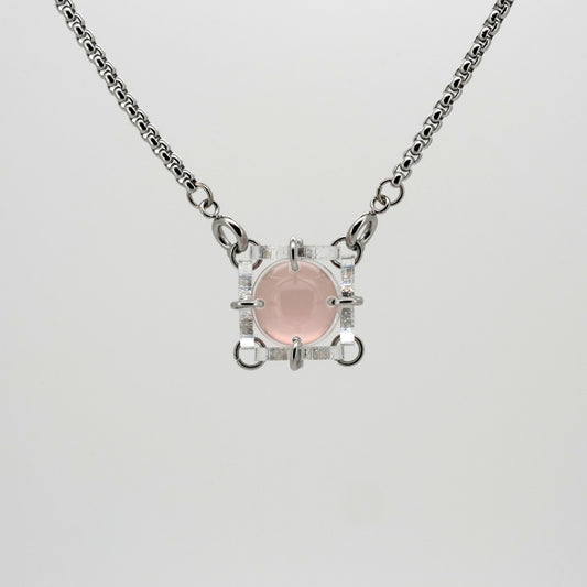 Rosy Whisper-Necklace Perspective