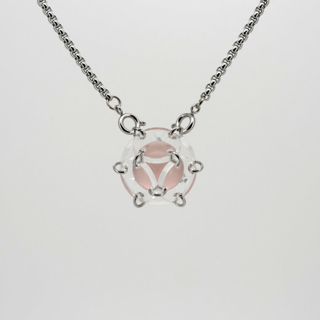 Rosy Whisper-Necklace Perspective