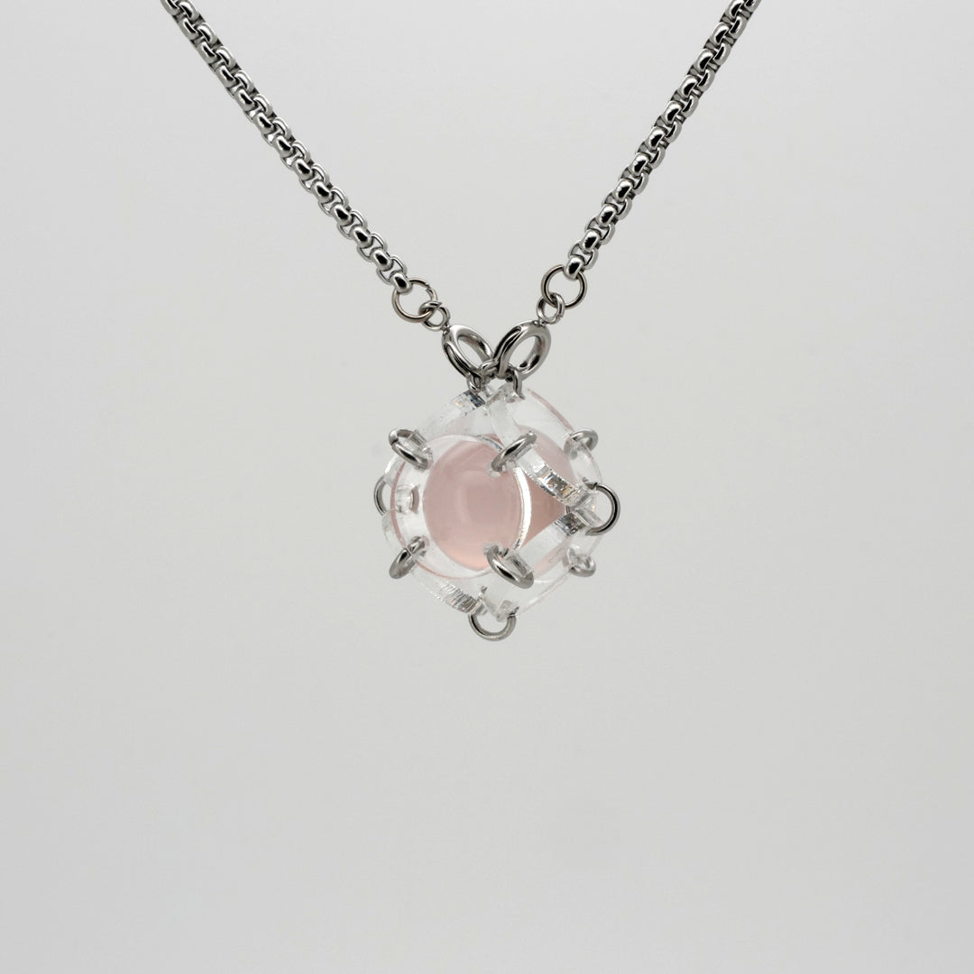 Rosy Whisper-Necklace Perspective